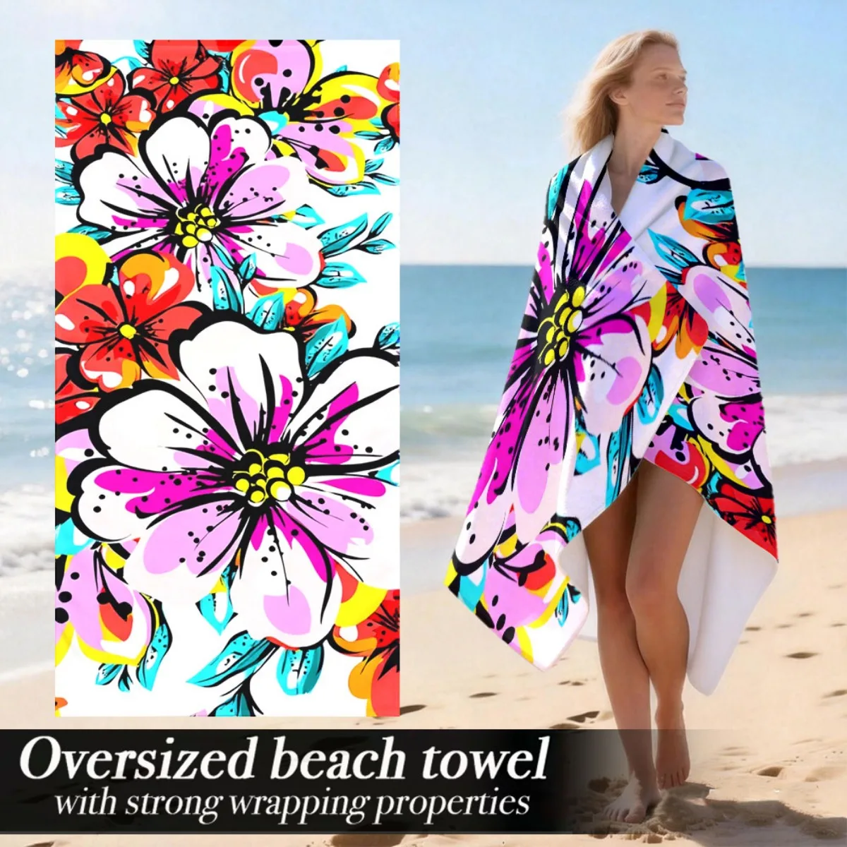 

Плюшевое, впитывающее, легкое, роскошное, большое пляжное полотенце | Прочные обтягивающие свойства, полиэстер, современный дизайн, подходит для занятий спортом, B