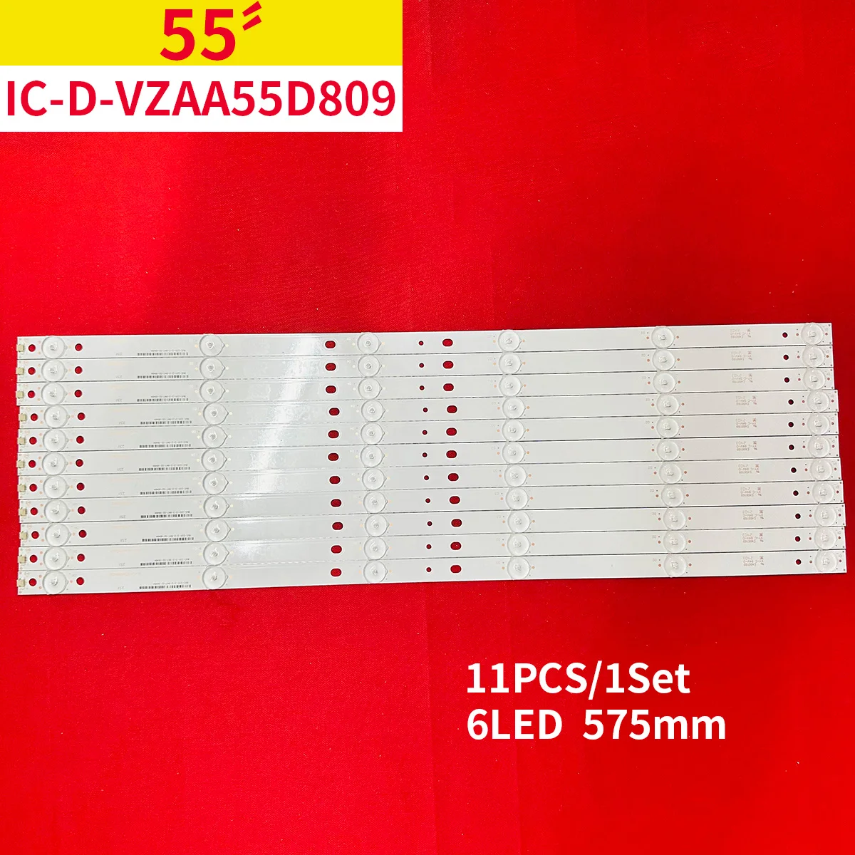 11pcs LED Backlight Strip for L55M5-AZ L55M5-AD L55M5-A5 L55M5-A6 L55M5-AA IC-D-VZAA55D809 0981010AA102