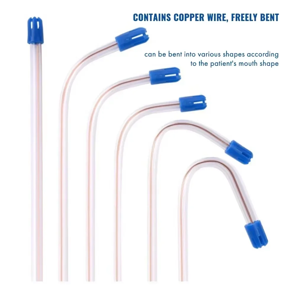 

100pcs Dental Saliva Ejector Aspirator Tube Odontologia Disposable Suction Tips Bendable Dentistry Materials