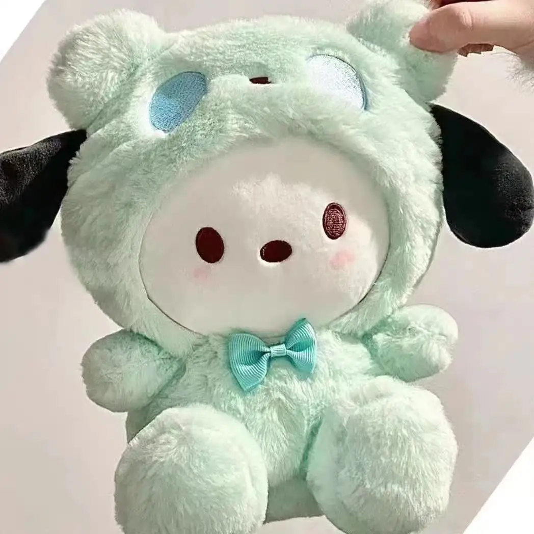 Sanrio-juguetes de peluche de Hello Kitty, My Melody Kuromi, transformados en Panda, almohada, cojín, muñeca, lindos juguetes, regalos de cumpleaños