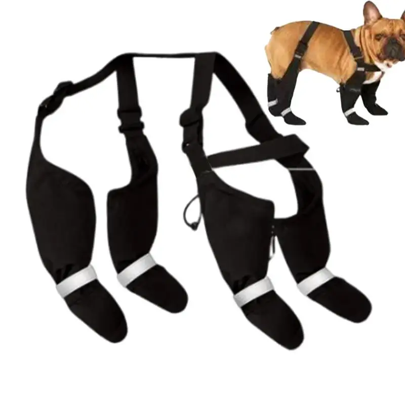 Dog Boots Dog Snow Boots Adjustable Breathable Shoes With Wide Opening Waterproof Suspender Boots For Small And Medium Sized Dog