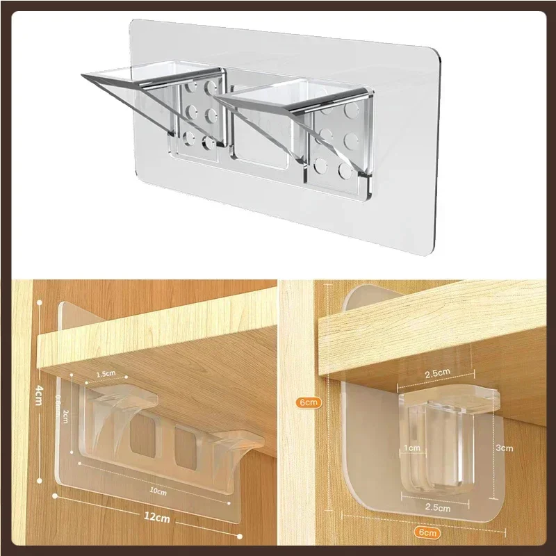 

Strong Non Marking Patch Hook Non Punching Shelf Buckle Wall Hanging Transparent Buckle Adhesive Patch Non Nail Auxiliary Patch