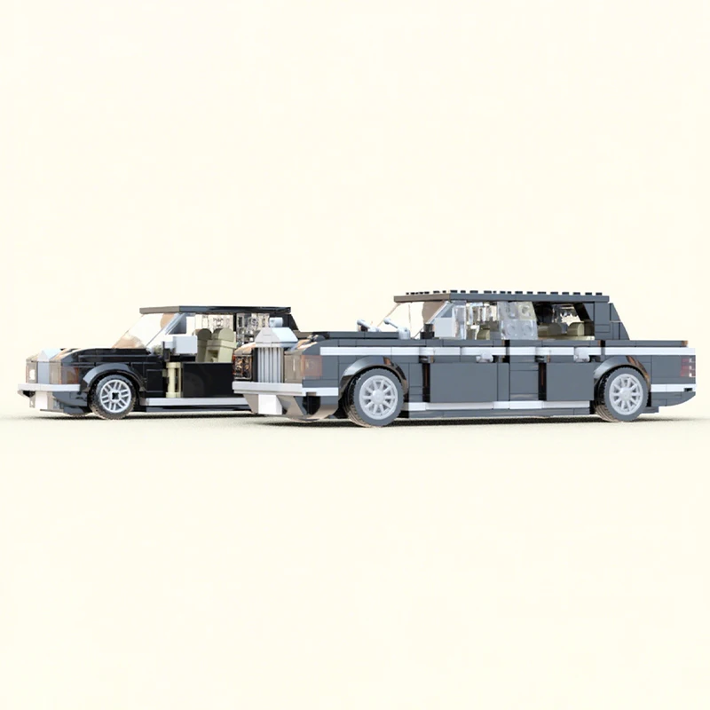 

484PCS MOC City Champions Super Car Rolls Royce Silver Spur Limousine Model Technology DIY Assembly Building Blocks Display Gift