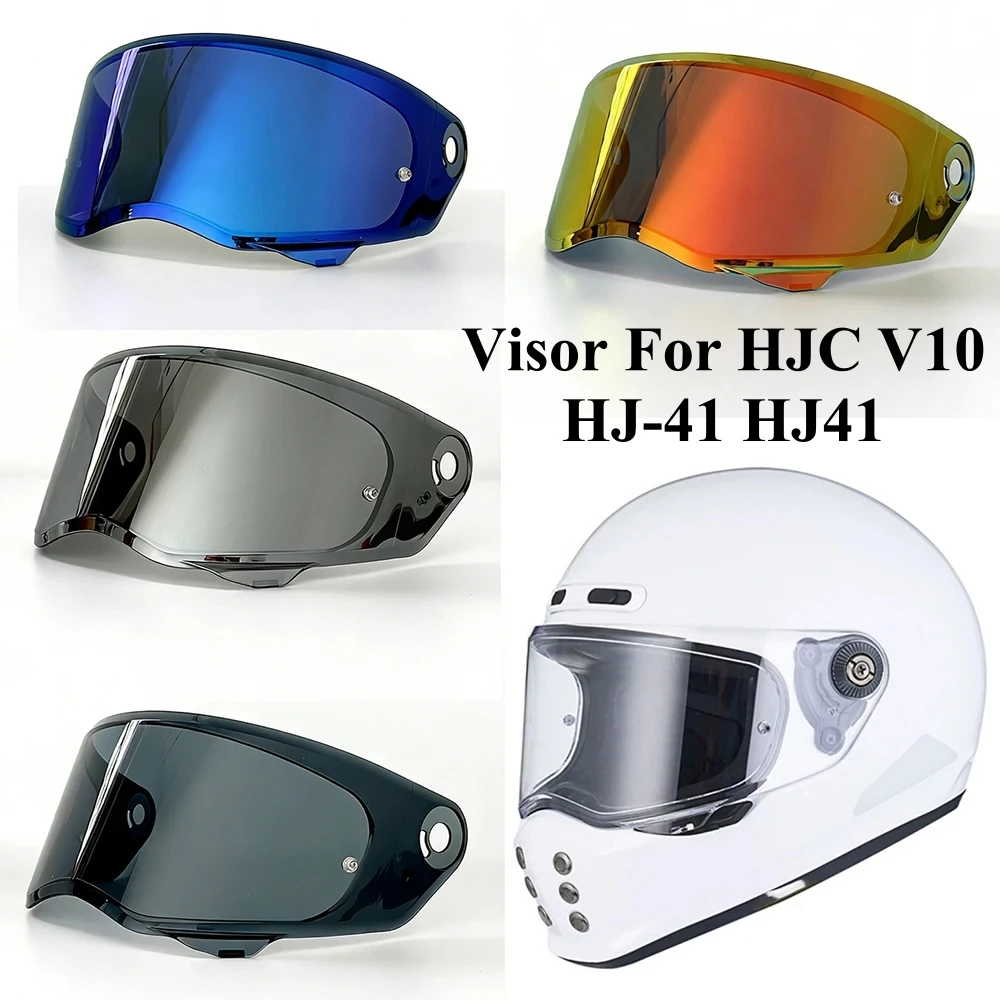 Visera para Casco V10 HJC HJ41 HJ-41, Lente Protectora Solar para Motocicleta, Anti-UV, Casco Moto