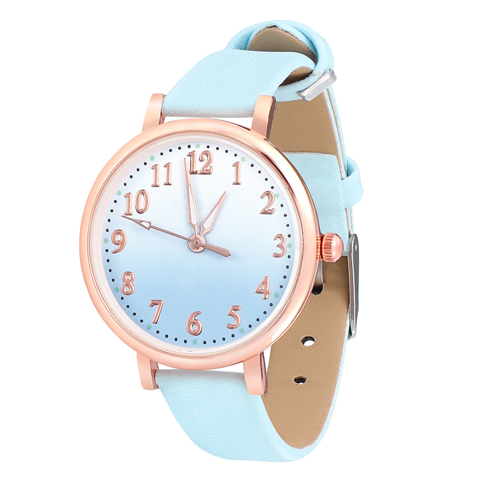 Children Luminous Watches Kids Analog Quartz Watch Blue Strap R om Letters Eco Friendly Durable Precise Timekeeping Gift