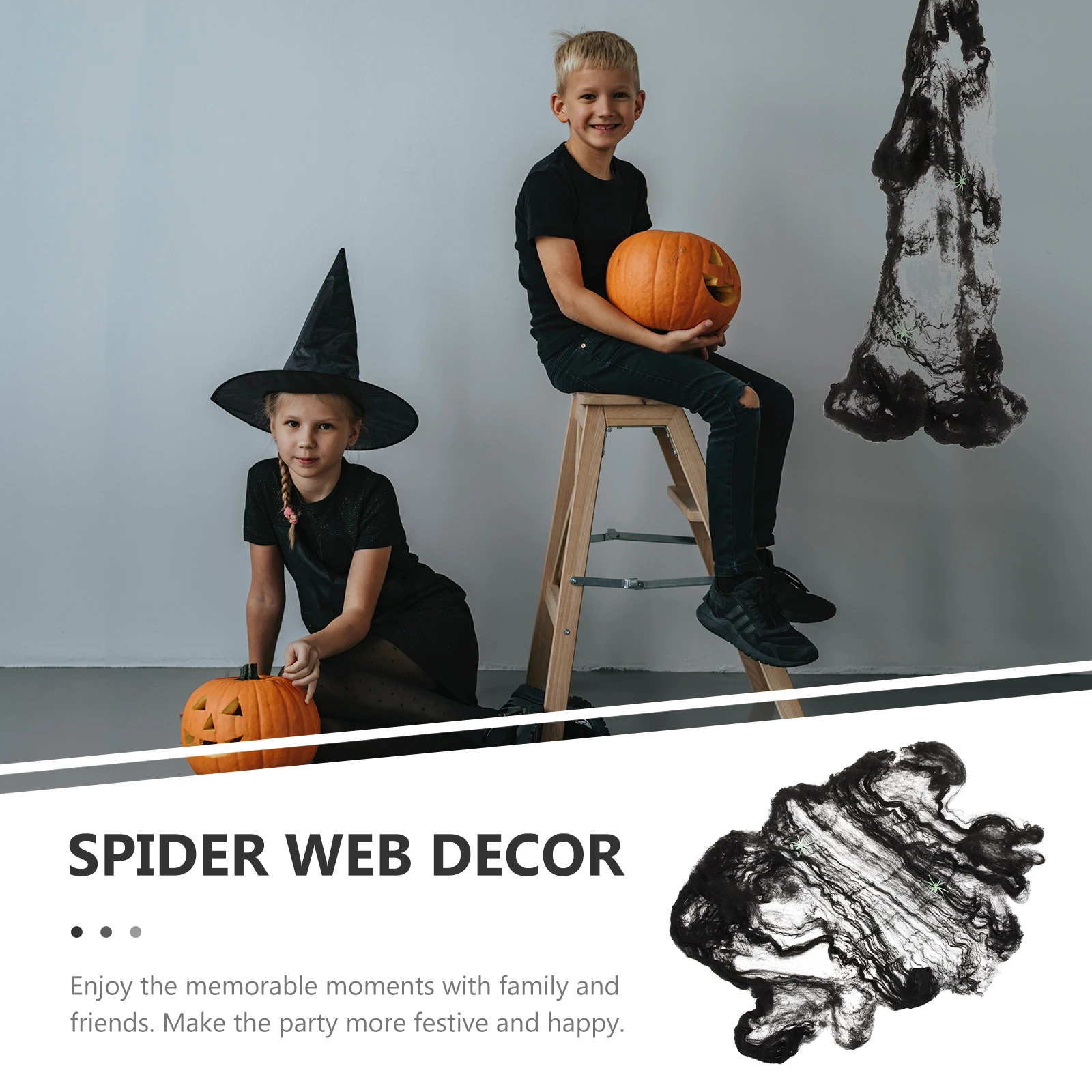 

1Set Halloween Spider Web Props Imitation Cobwebs for Spooky Mood Festive Parties Halloween Decor Fake Spider Web