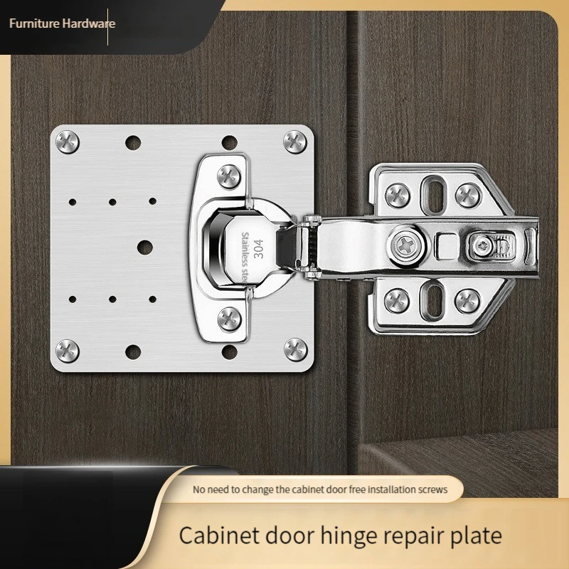 

Stainless Steel Hinge Fixing Panel, Cabinet Door Hinge Repair, Installing Cabinet Closet, Side Panel Damage Repair Hardware