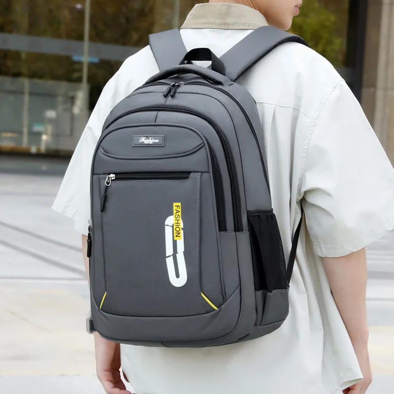 Hight Quality Trendy Student Fashion Universal Backpack Business Men's Backpack Boy's School Bag Large Capacity Double Shoulders