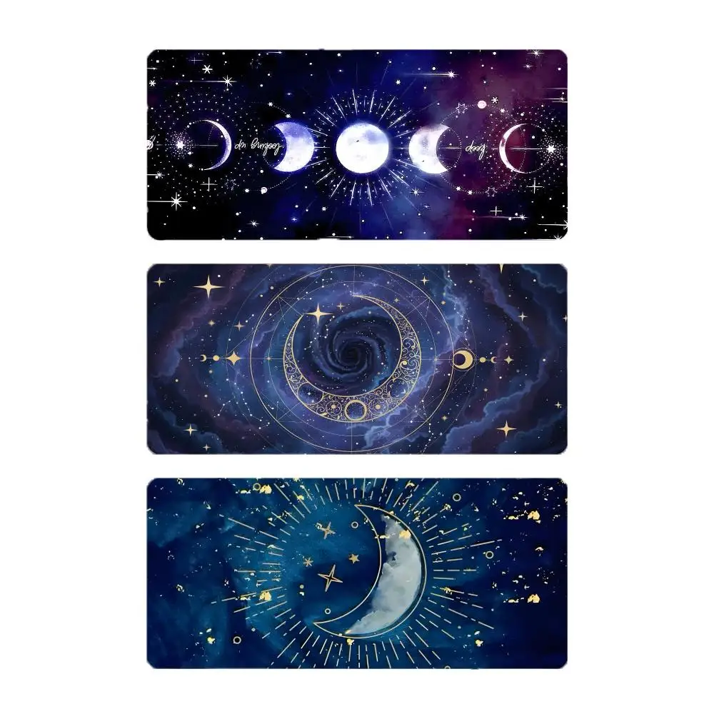 Card Art Moon Card Mouse Pad Large Gaming Mousepad with Stitched Edges Thickened Desk Mat PC