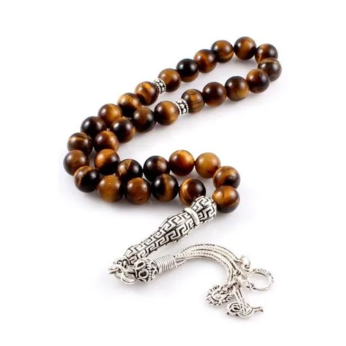 

Evrenos Tiger Eye Natural Stone Rosary