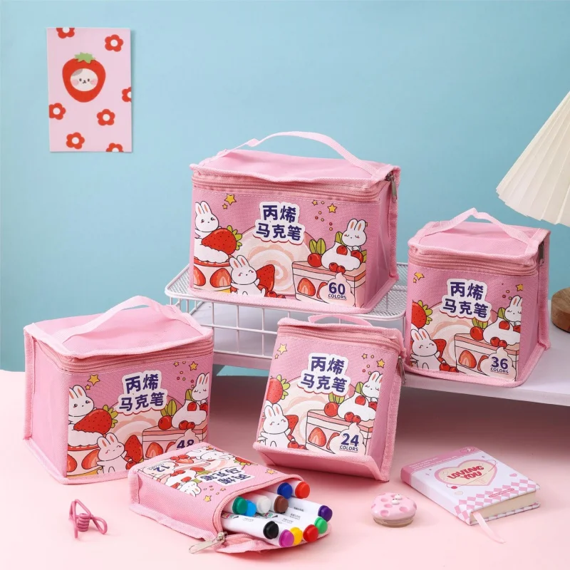 ปากกาอะคริลิครูป set pulpen มาร์กเกอร์สำหรับนักเรียนเด็กปากกาสีทึบรูปกราฟฟิตีแบบใช้น้ำที่ปกปิดได้สะดวก