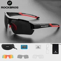 ROCKBROS Polarized Cycling Glasses Men Sports Sunglasses Road MTB Mountain Bike Bicycle Riding Protection Goggles Eyewear 5 Lens