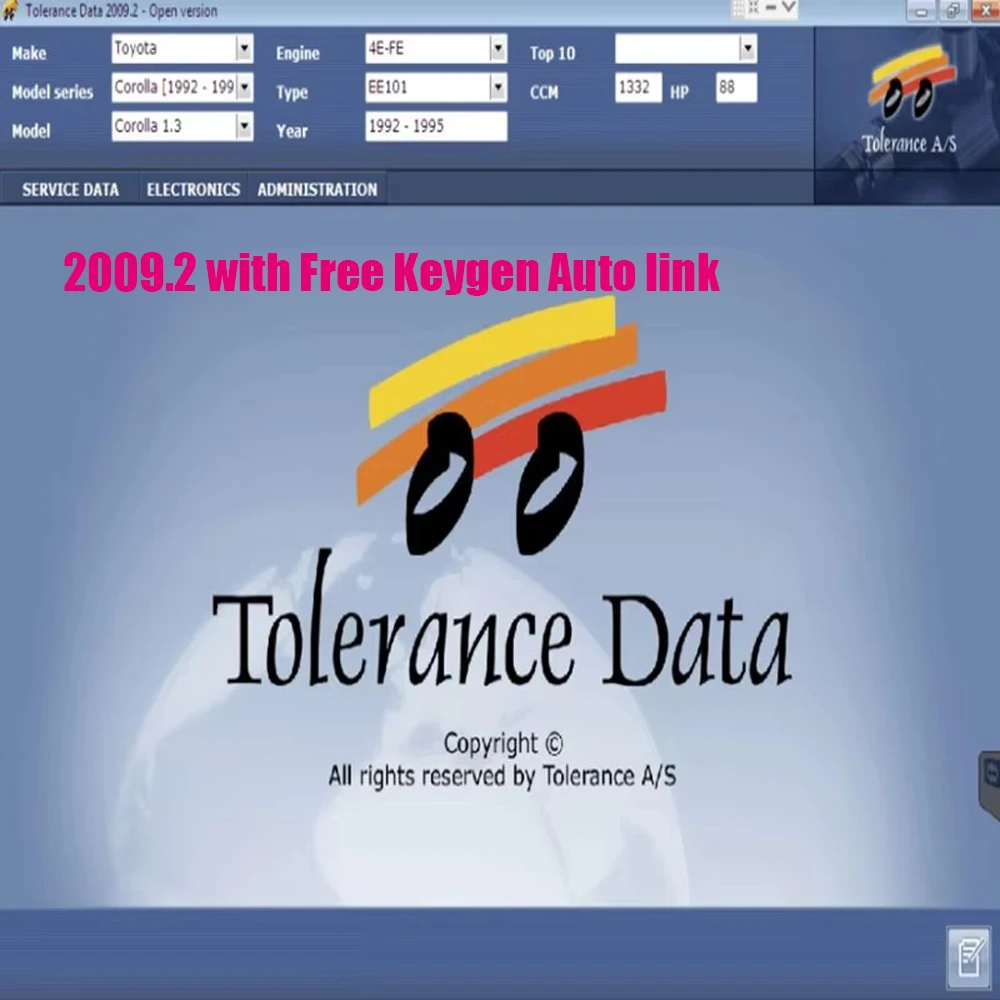 

How 2024 Newest Tolerance Data 2009.2 with Free Keygen Auto Repair Data Unlimited Activator CD DVD Software Car Repair Tool