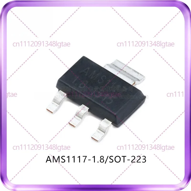 100pcs AMS1117-1.2 1.8 2.5 3.3 5.0V ADJ SOT-223 regulated power supply chip step-down IC