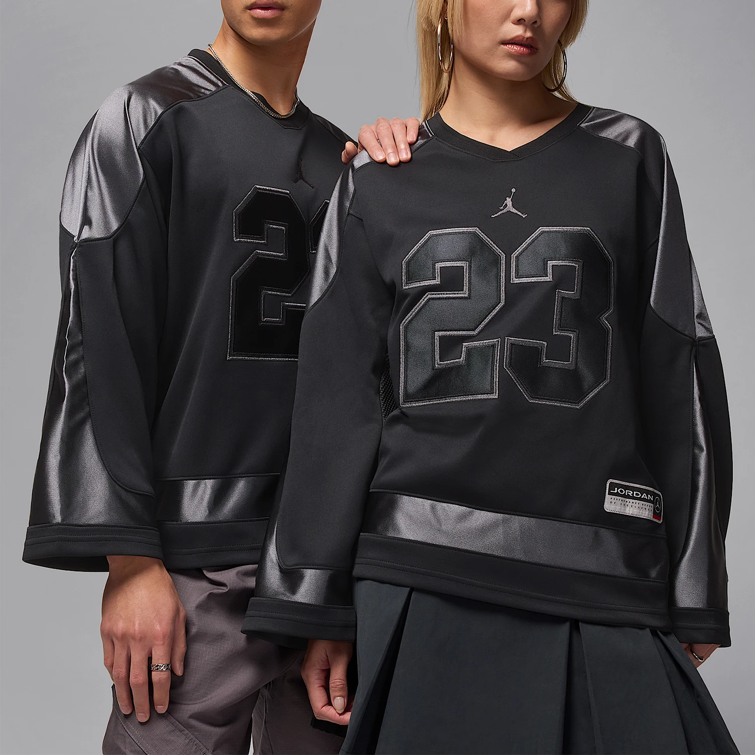 

Nike Genuine Jordan Men's Patchwork College-Style Oversized Basketball Jersey HV0110-010