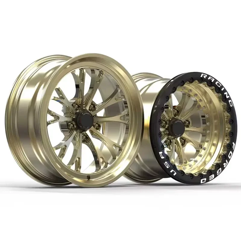 18x5 15x10 Vitesse Beadlock Weld Racing Wheels 5x114.3 5x120 5x115 Custom Finish Gold for Mustang Charger Drag Rims