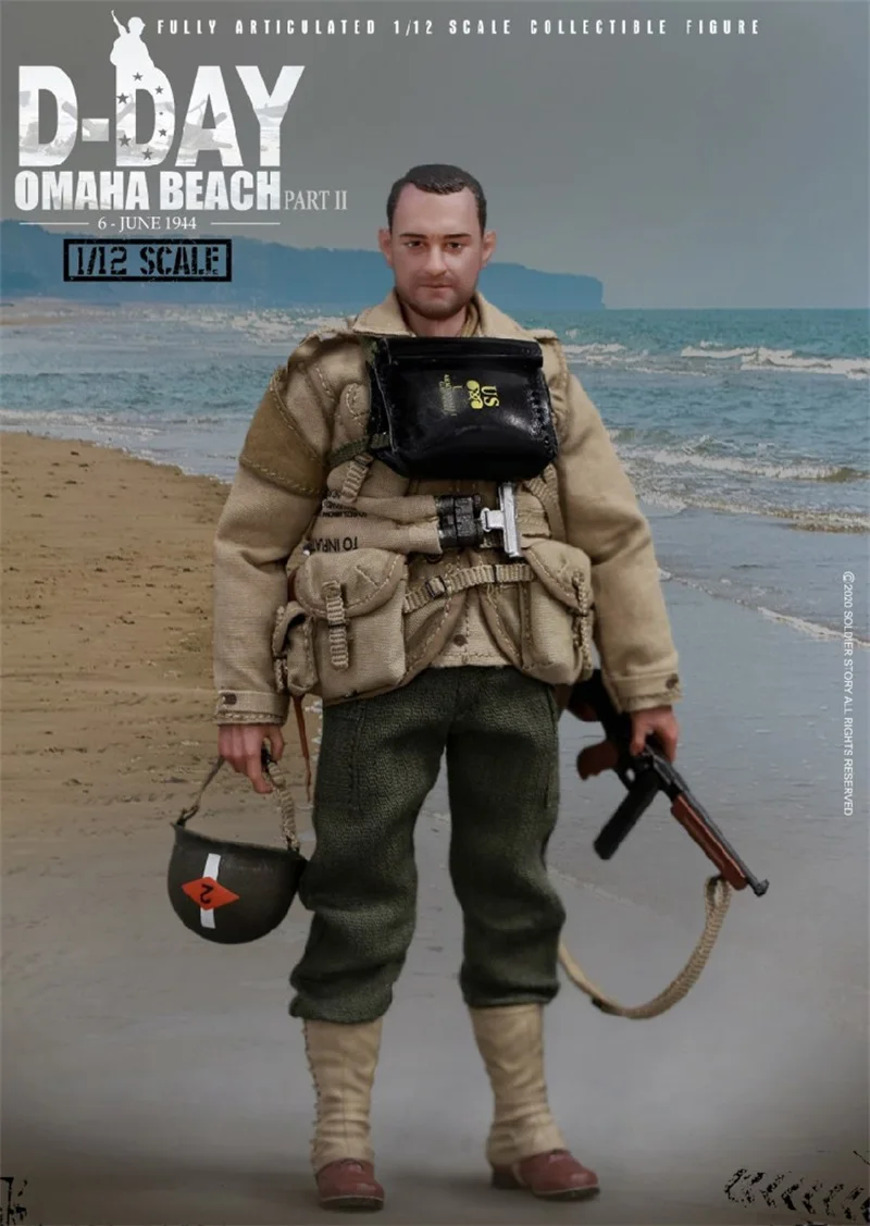 เรื่องราวทหาร SSM-004 1/12 ทหารชาย US 2nd Ranger Battalion Captain 6 ''Action Figure ของเล่นสต็อก