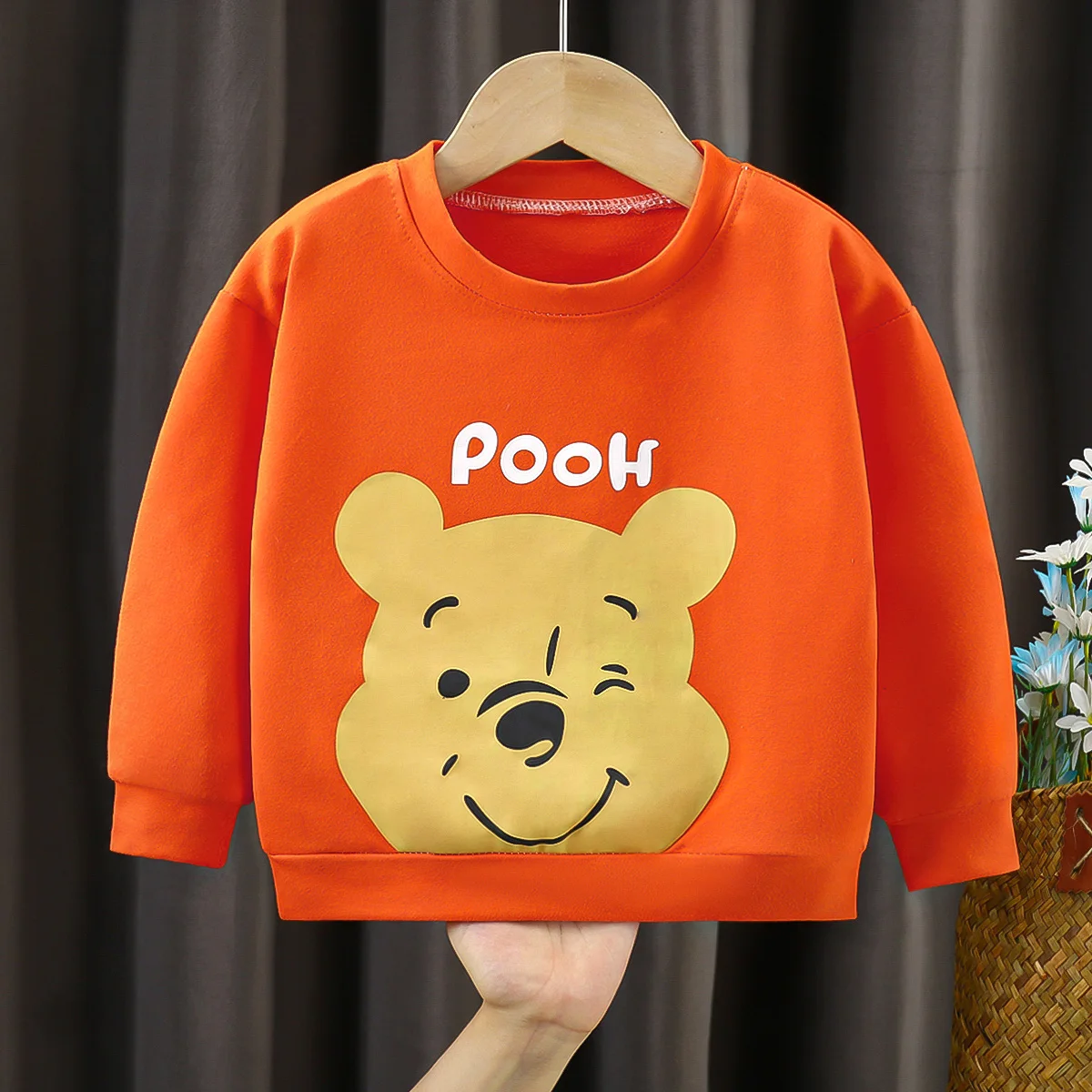 Tigger Disney Children Sweater Thin Sweatshirt Long Sleeve Crewneck Hoodies Pullover Spring Clothing Kids Tops Cartoon Winnie