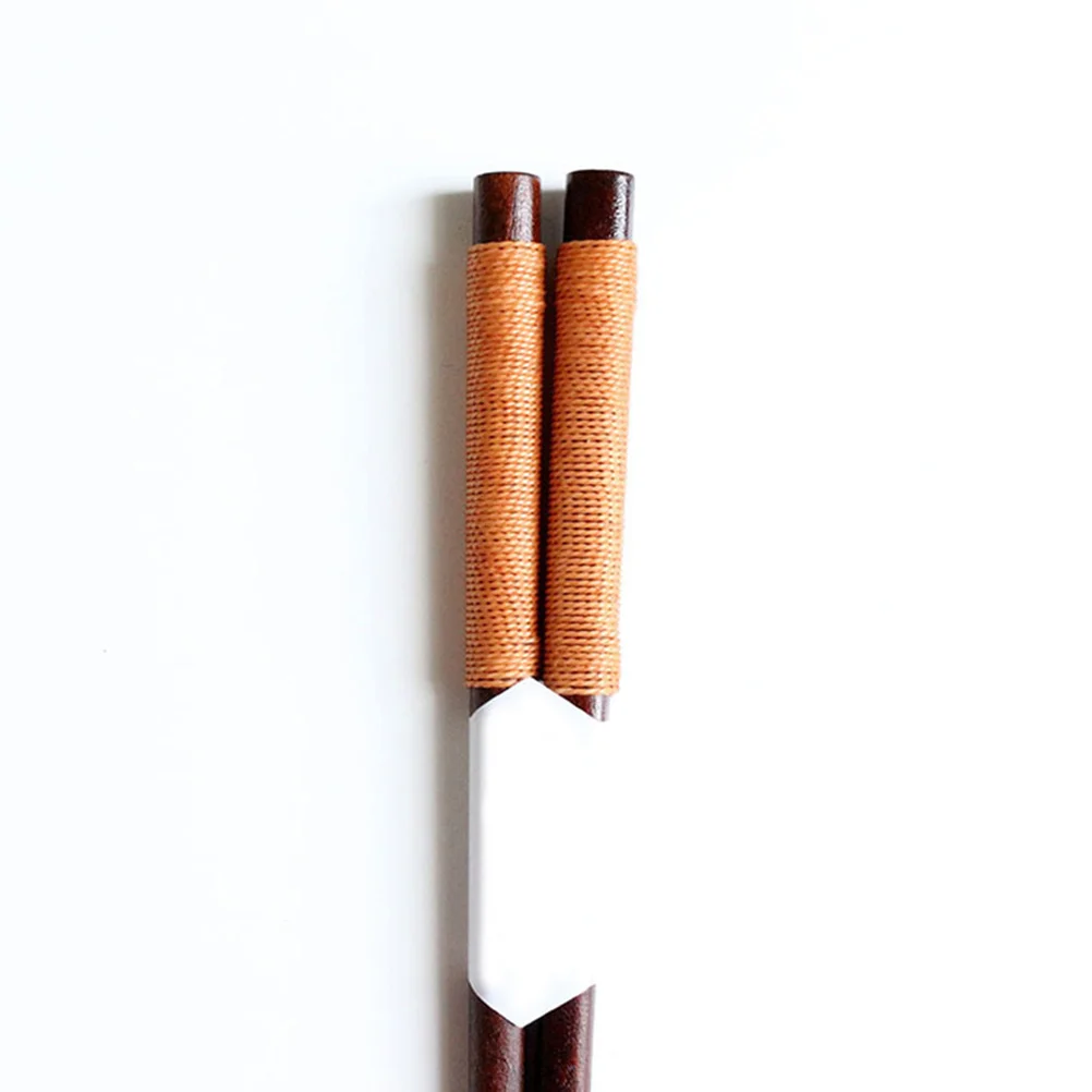 

3 Pairs Anti-slip Wooden Chopsticks Tableware Reusable Creative Chocolate Travel