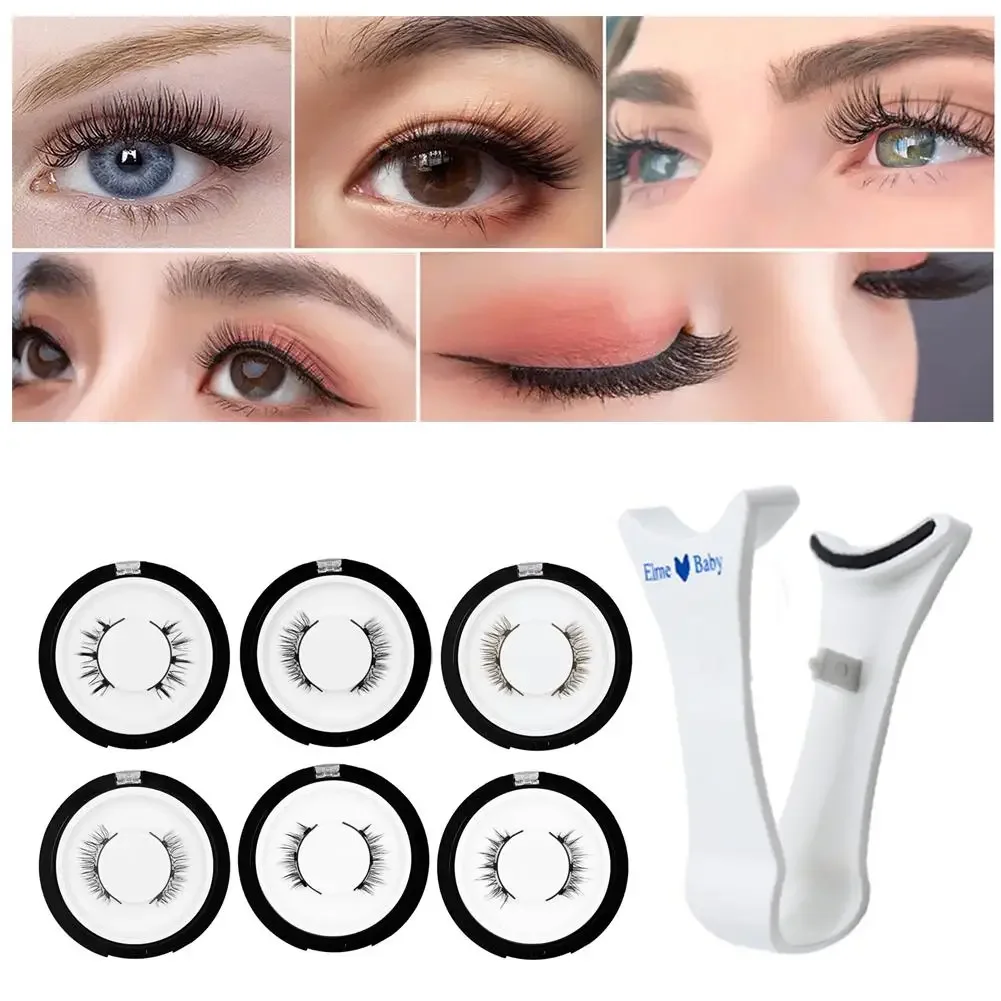 Pestañas postizas magnéticas 3D, pestañas postizas reutilizables 3D, naturales, Wispy, Manga larga, maquillaje de ojos coreano para extensión de pestañas