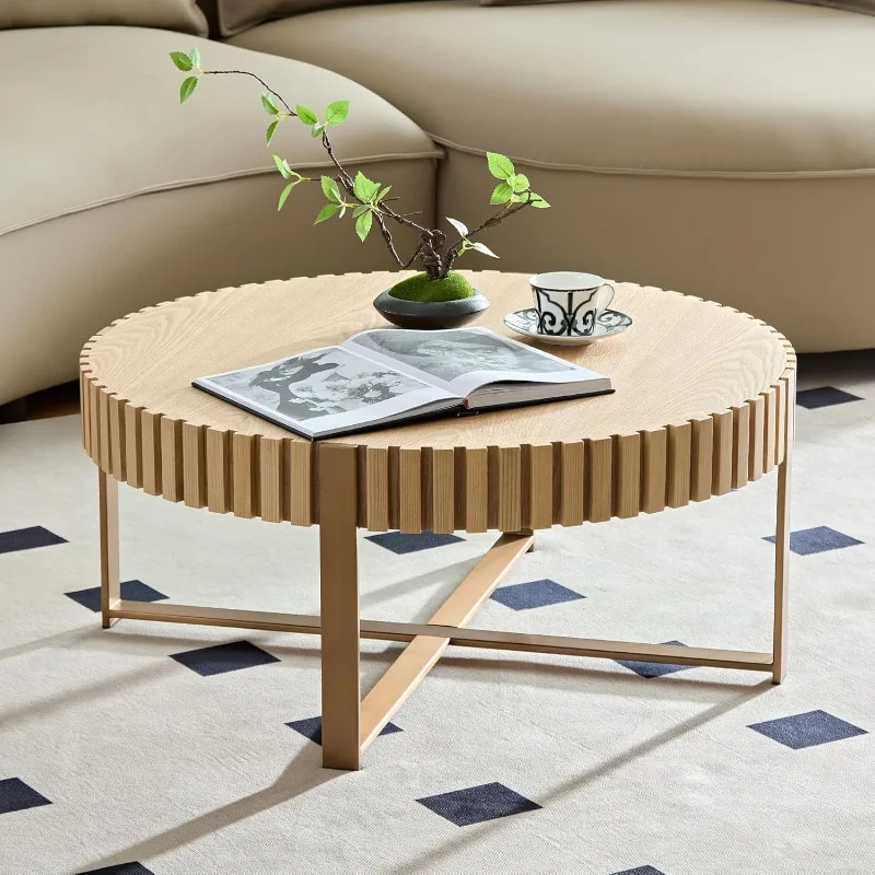 Boho Wood Coffee Table 31.5