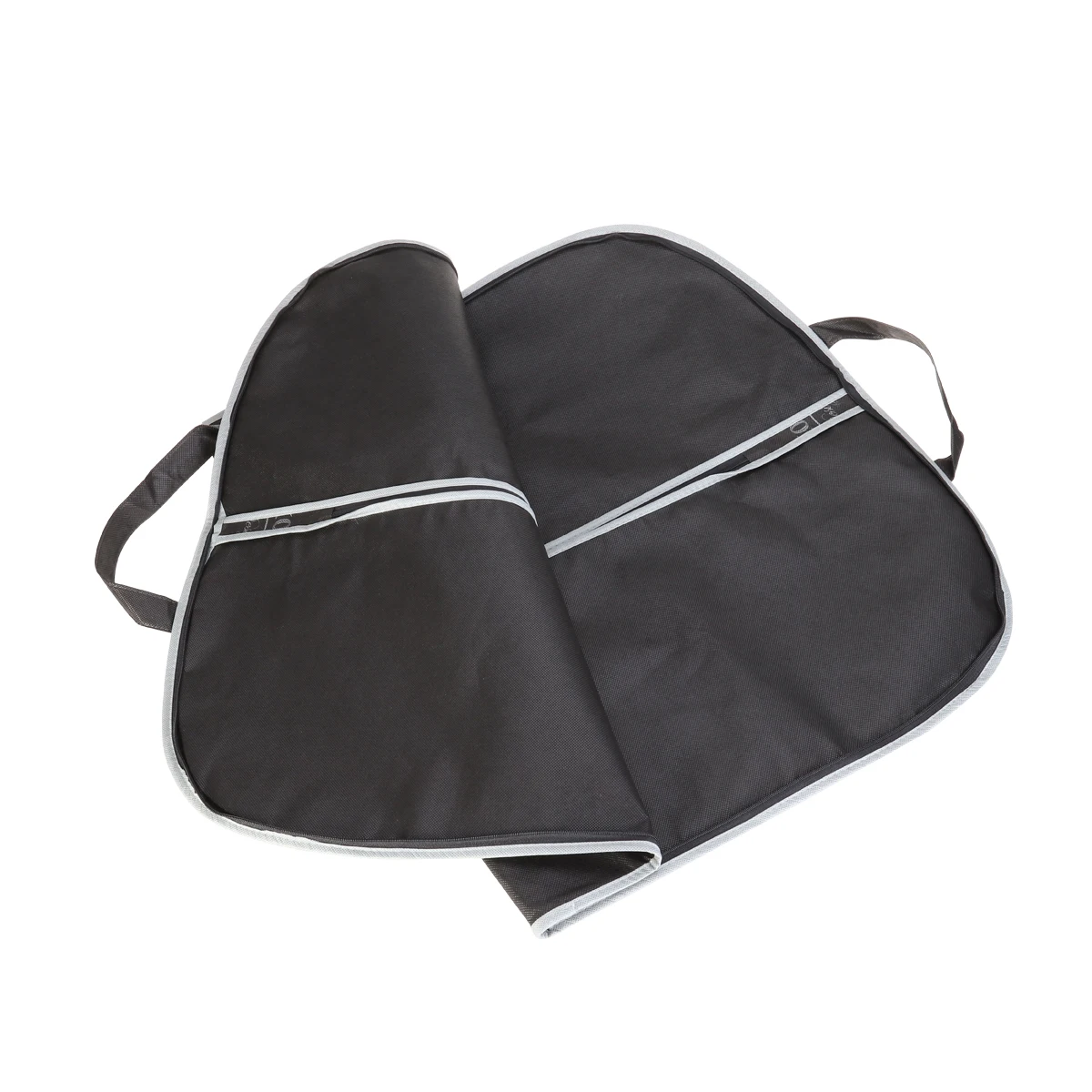 

3Pcs Black Suit Garment Protector Covers Non-Woven Breathable Carry Handles Full Zip Travel Clothes Cover Press