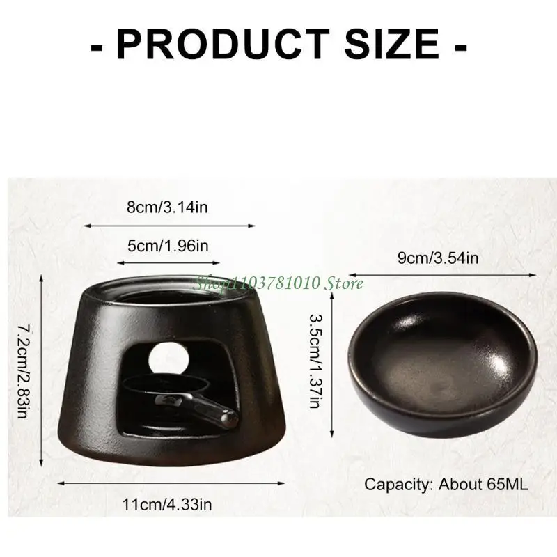 شعلات تذويب شمع السيراميك للزيوت العطرية مع ملعقة شمع بقاعدة ثابتة للاستخدام الآمن في غرف النوم ومنطقة المعيشة #1