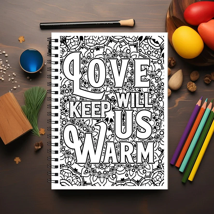 Encouraging Proverbs Adult Coloring Book - 8.3x 11.2 Inch 22 Page Coloring Book - Helps Reduce Stress and Ease Emotions