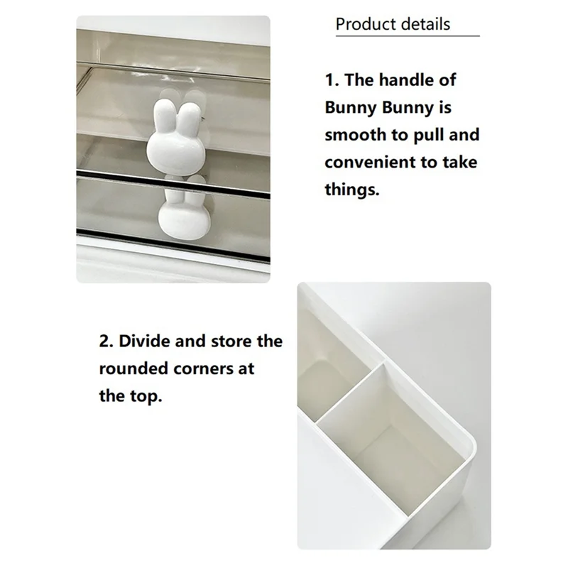 B48A Transparent Drawer Storage Box Drawer Storage Box Children's Student Office Desktop Ornaments