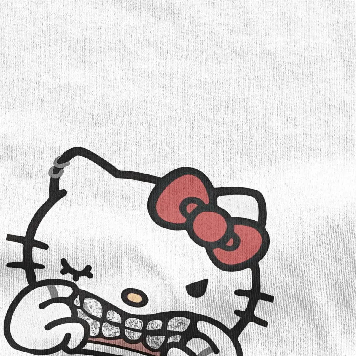 ผู้ชาย Sanrio Cat Hello Kitty T เสื้อผ้าฝ้าย Tees ฤดูร้อนความงามแขนสั้นเสื้อยืด O-คอ Harajuku หลวม TEE เสื้อ PLUS ขนาด