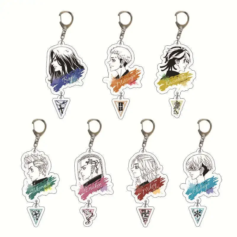 Anime Tokyo Revengers Keychains Sano Manjiro Anime Figure Toy Keychain Key Chain Accessories Cute Hanagaki Children Gift