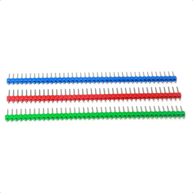 【20-5PCS】40Pin 1x40 Single Row Male 2.54 Breakable Pin Header Connector Strip white/black/red/blue/green/yellow