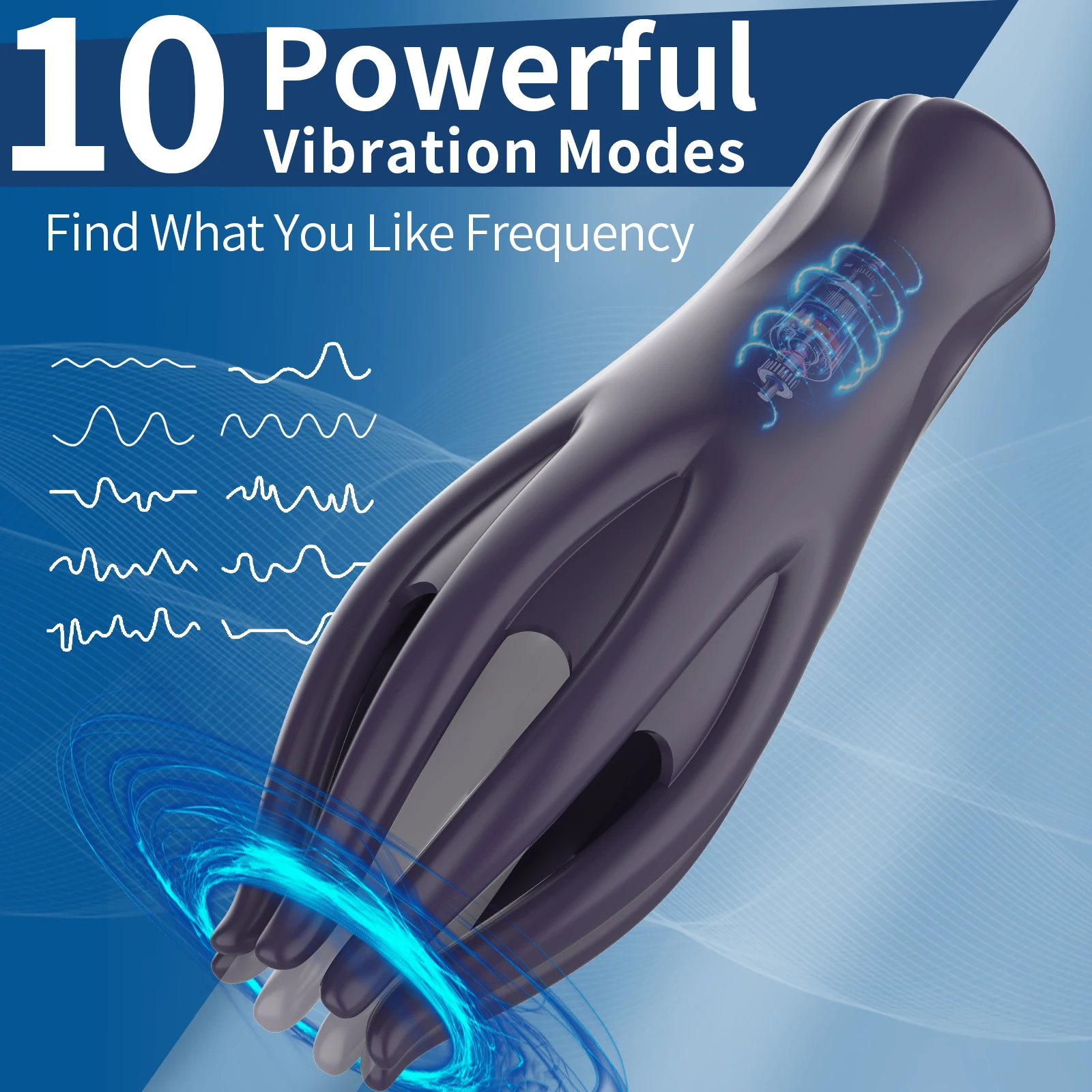 Male Glans Stimulate Massager 10 Modes Penis Delay Trainer Vibrator Rotate Masturbator Automatic Oral Climax Sex Sex Toy For Men