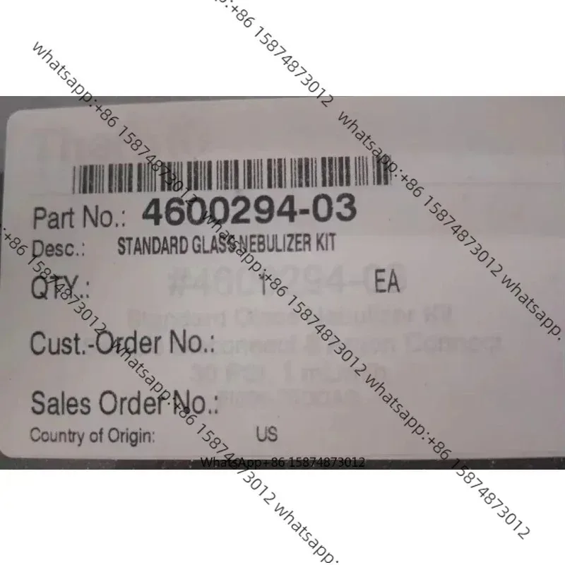 

For The rmo 4600294 ICPMS Standard Glass Nebulizer Kit Atomizer New And Authentic 1 Piece