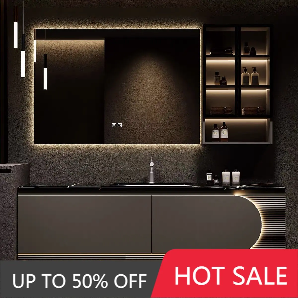 Balcony Oak Washing Machine Integrated Cabinet, Bathroom Cabinet Combination, Bathroom Slate Washbasin Cabinet