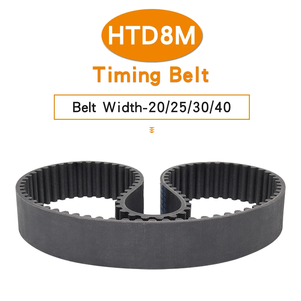 

Timing Belt HTD8M-1776/1784/1792/1800/1816/1824/1840/1856/1872/1880/1888 Teeth Pitch 8 mm Machine Belt Width 20/25/30/40 mm