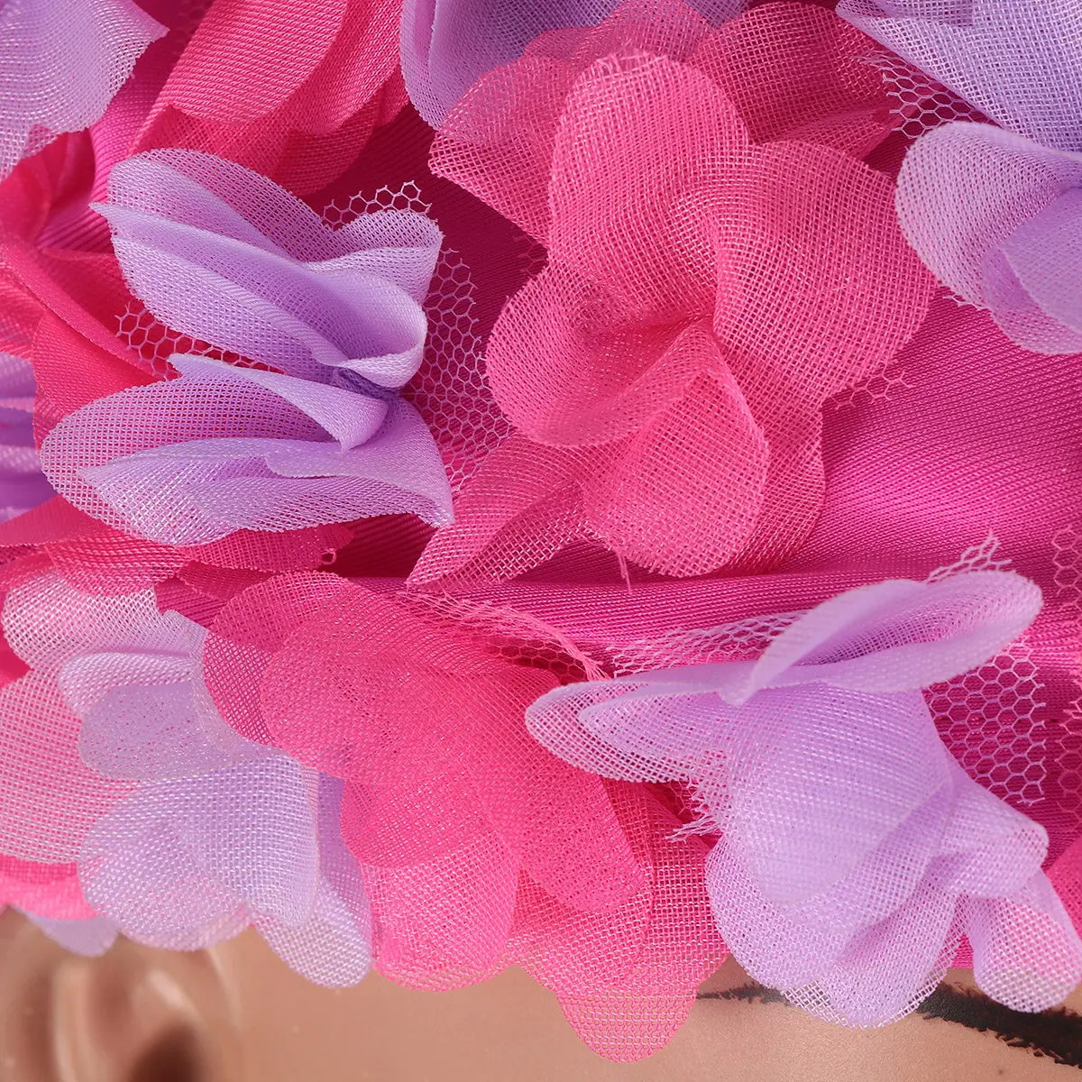 

1Pcs Fashion Flower Swim Cap 3D Design Lightweight Eco-Friendly Ear Protector Swimming Hat for Women Summer Beach