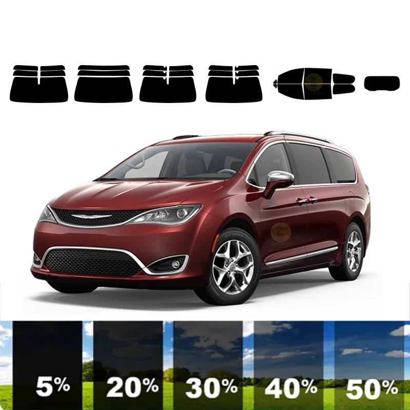 

precut Removable Window Tint Film For Car 100% UVR 5%-70%VLT Heat Insulation Carbon ﻿For CHRYSLER PACIFICA 4 DR SUV 2017-2023