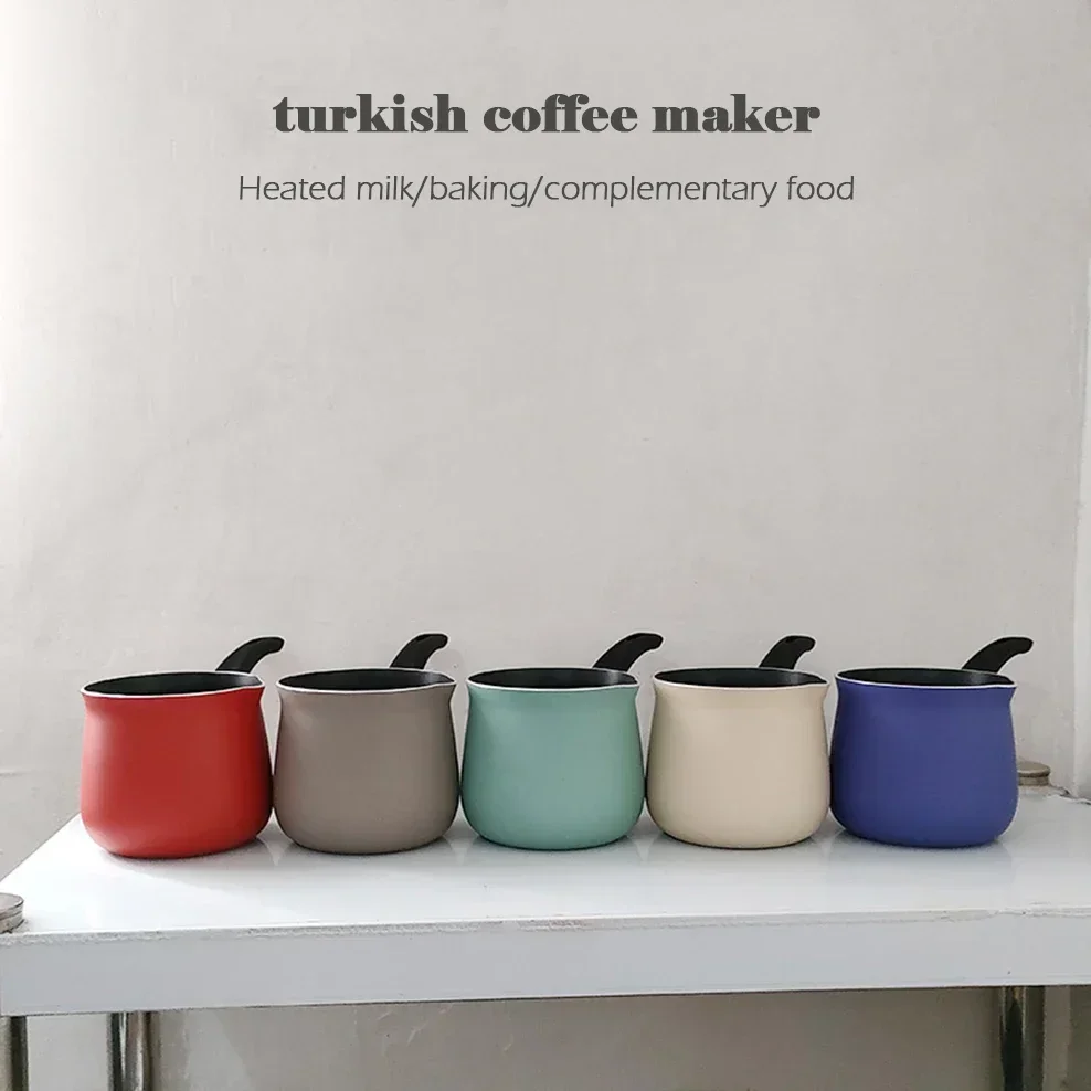 680ML/800ML Turkish Coffee Pot Gas Stove Heating Milk Pot Medical Stone Coating Food Supplement Pot Small Coffee Pot