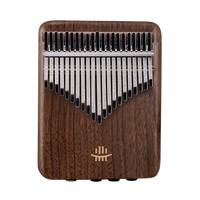 Hluru Electric Kalimba, 17 21 Keys Kalimba EQ Instrument, Black Walnut Thumb Piano, Professional Kalimba Built in Pickup