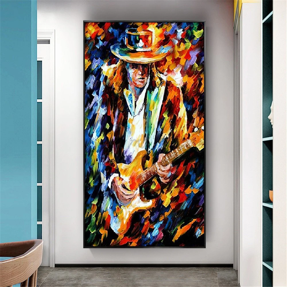 Modern Musician Bar Pictures 100% Handpainted Oil Panting Original Abstract Canvas American Art Jazz For Home Decor Wall Gifts