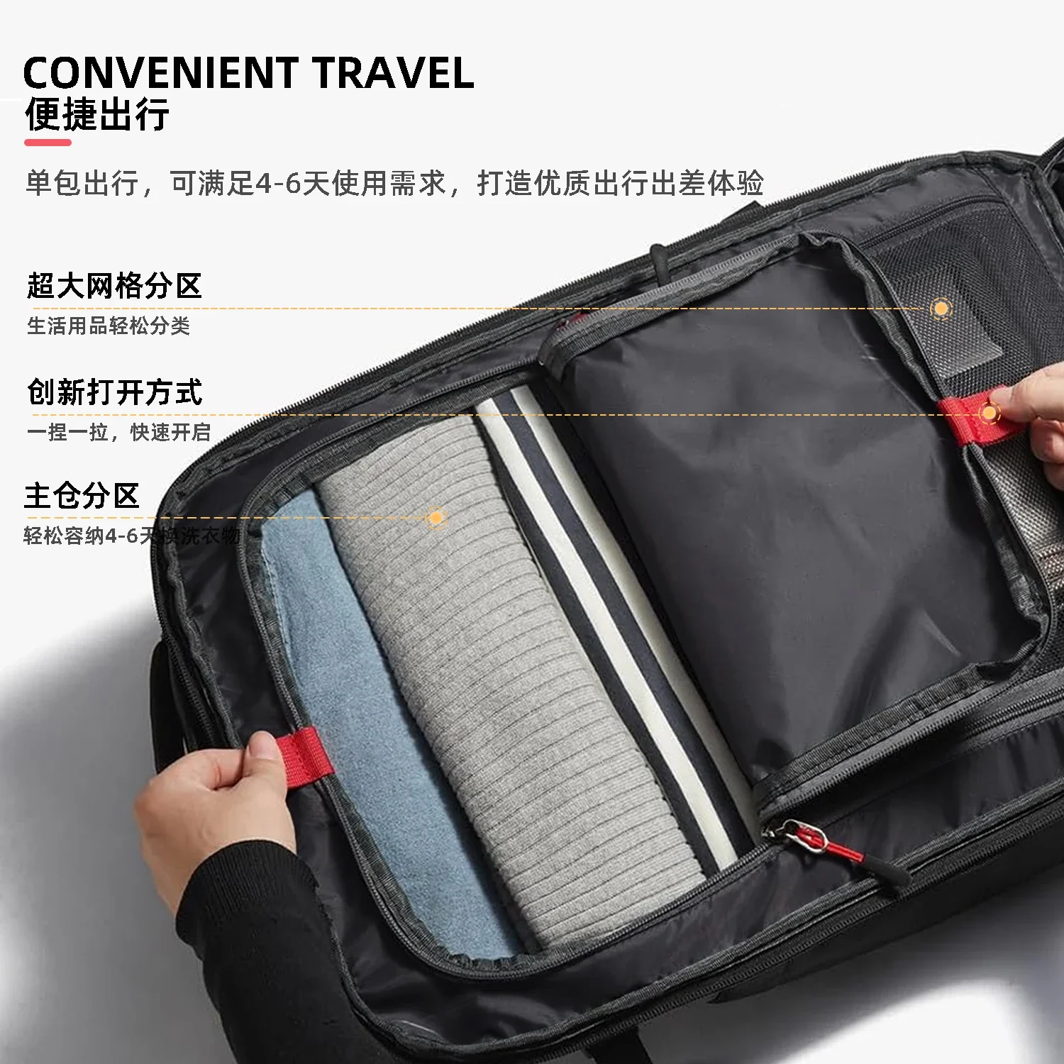 Travel Multifunctional Backpack 40L Large Capacity Computer Business Men's Backpack