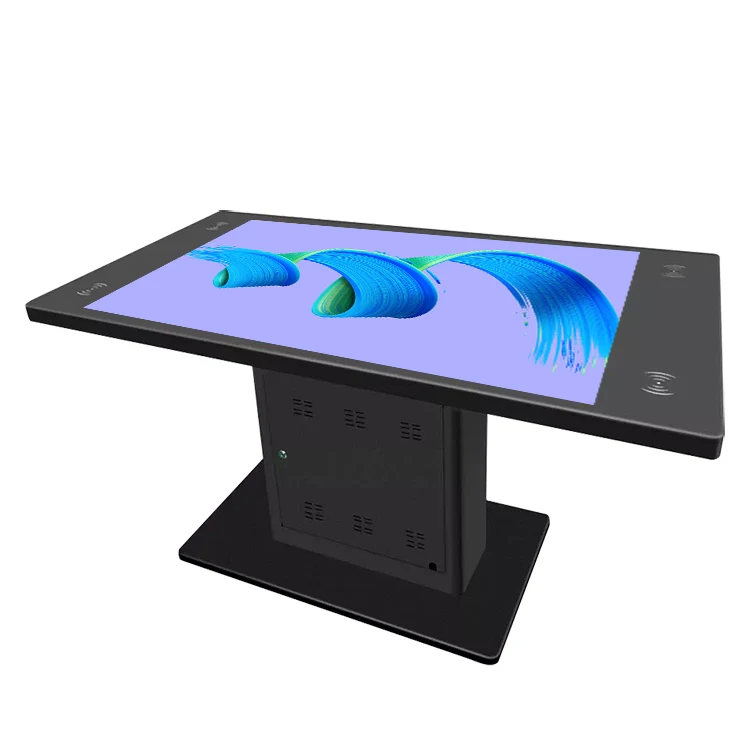 ODM OEM Interactive Touch Screen LCD Advertising Display Touch Table with Wireless Phone Charging