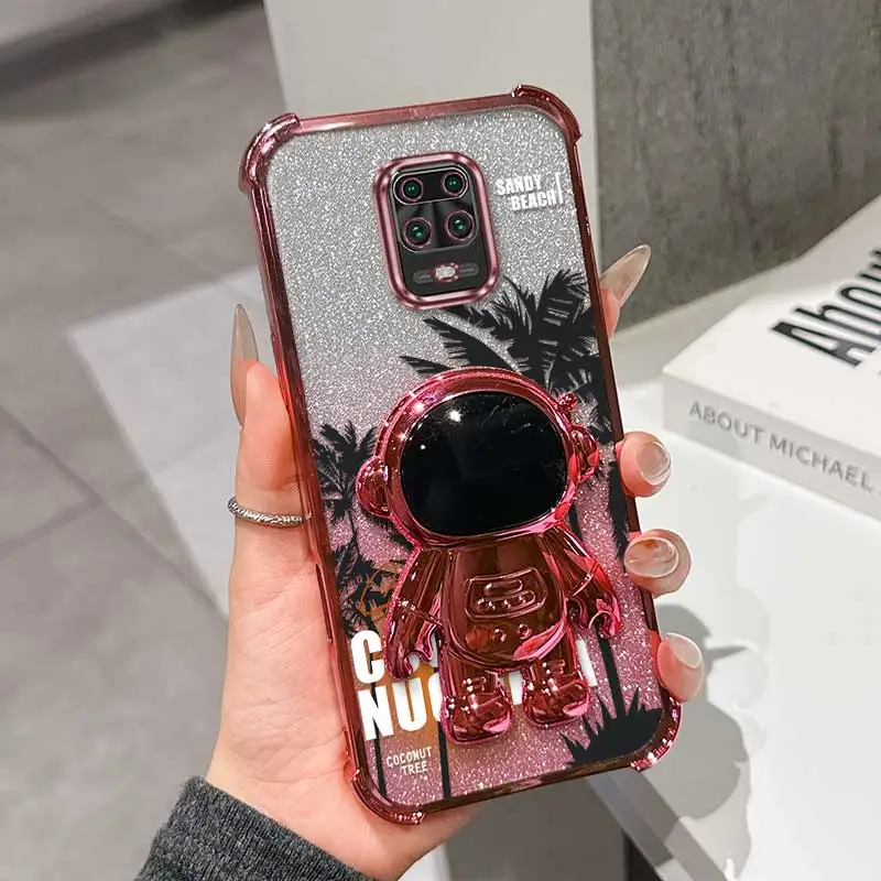 Coconut trees at sunset Lightweight And Stand Premium Flexible Case For Redmi Note 9Pro Perfect For Casual Featuring Redmi Note