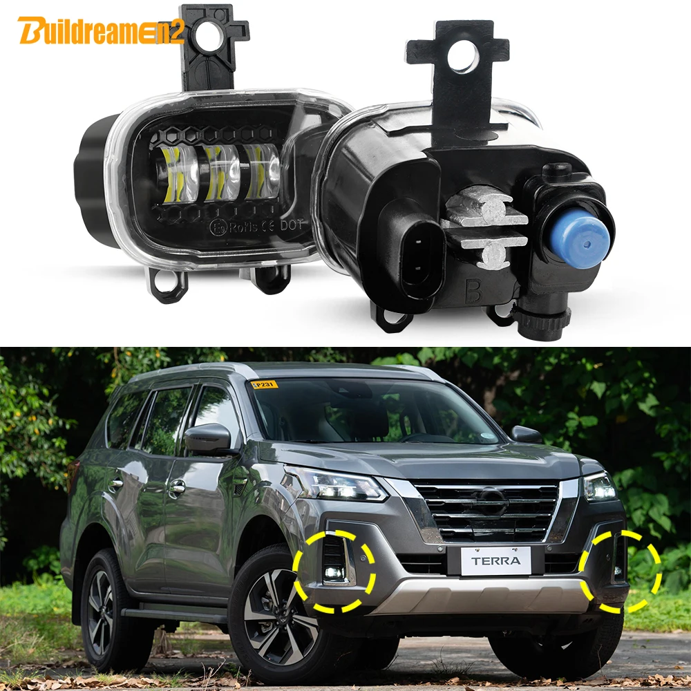 2 Piezas de Luces Antiniebla Delanteras para Automóvil de 30W, Luces de Circulación Diurna DRL H11 para Nissan Terra X-Terra (Facelift) 2021 2022 2023 2024 2025