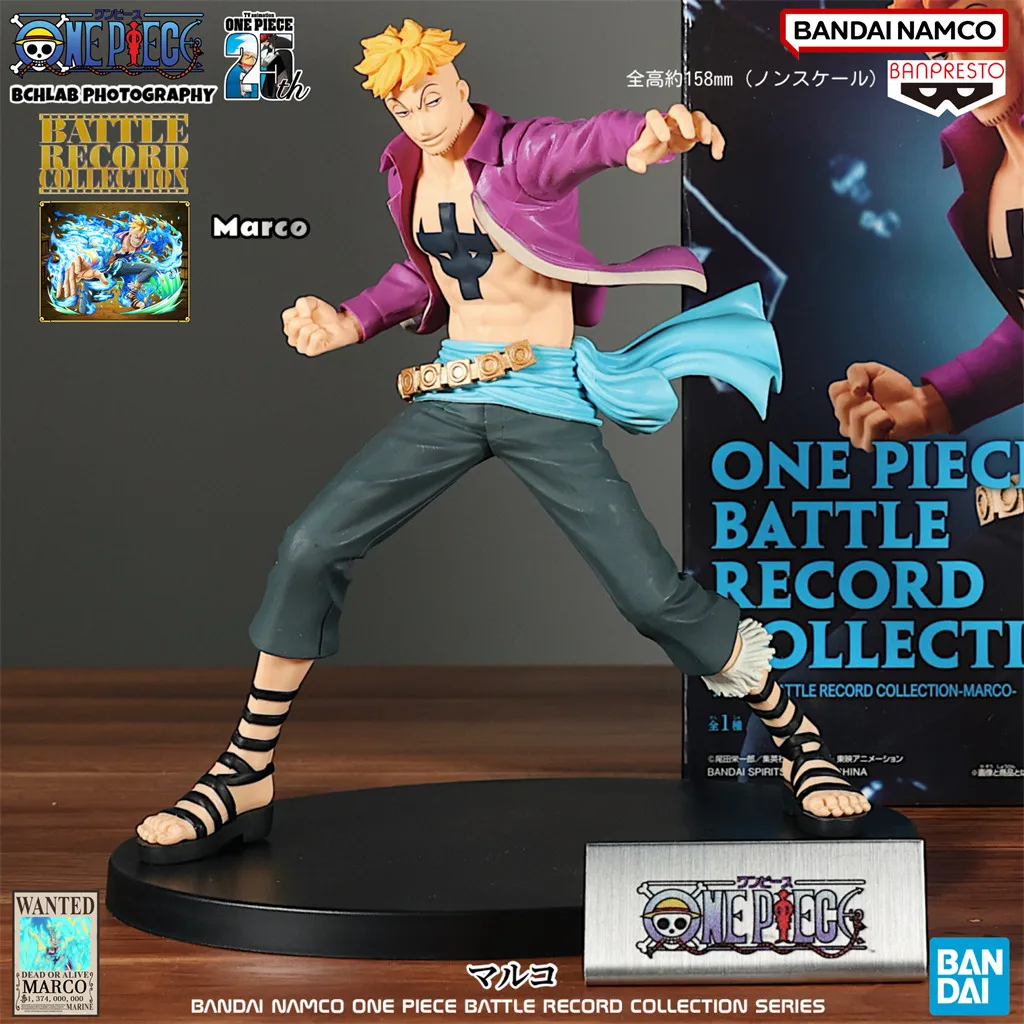 Bandai BANPRESTO One Piece Battle Record Collection Marco Anime Figure Collectible Model Desktop Display Birthday Gift