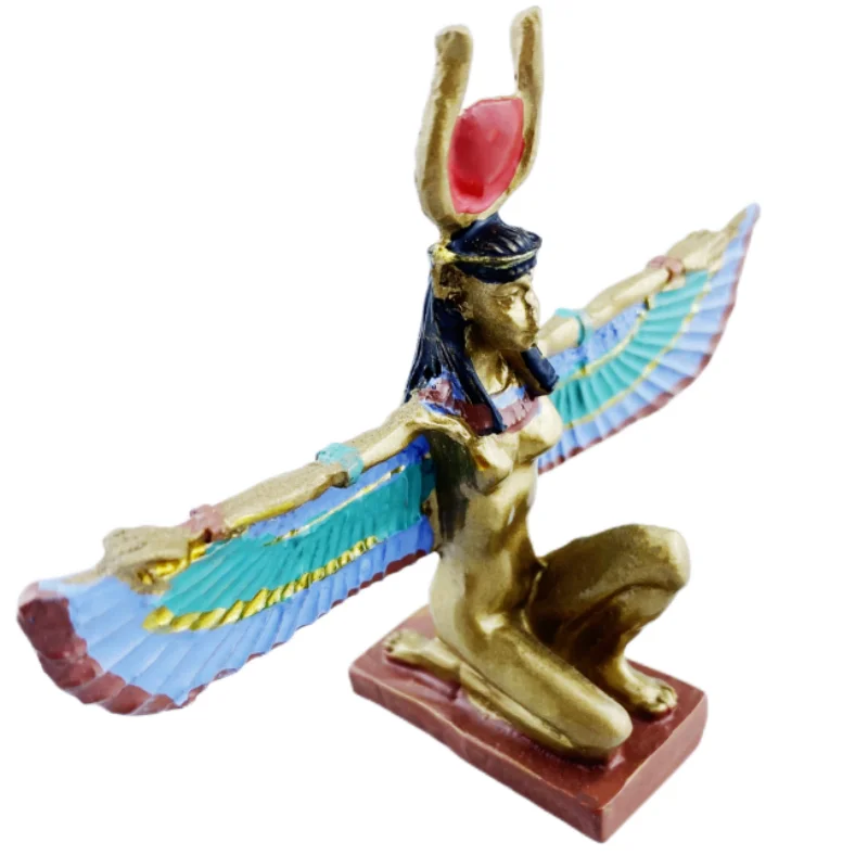 Isis مصر الراتنج الحرف اليدوية تذكارية سطح المكتب زخرفة طاولة داخلية إكسسوارات ديكور منزلي مجموعة الهدايا #4