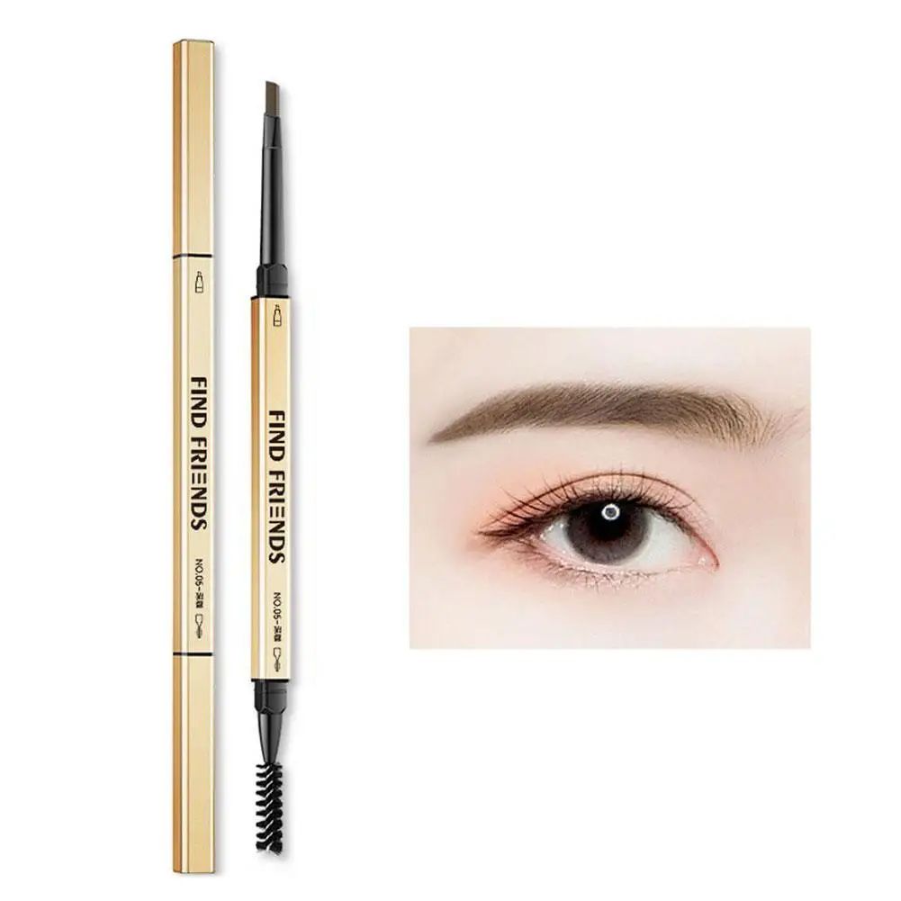 Double Eyebrow Pencil Automatic Rotation Golden Long Coffee Makeup Gray Eyebrow Pen Lasting Brown Black Pencil Waterpr Z9v2