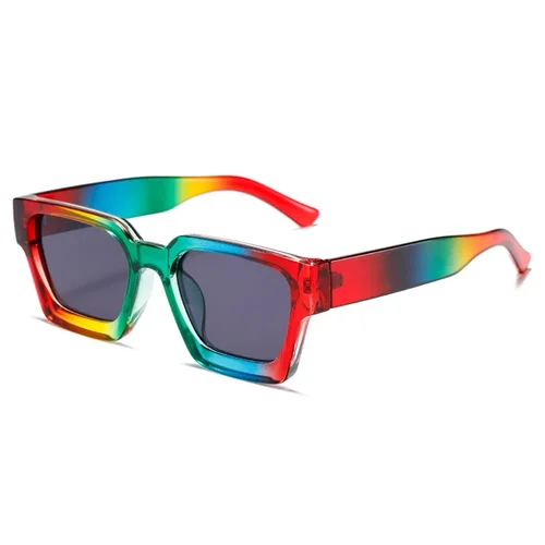 Imagen 1 del producto Gafas de sol unisex europeas americanas tendencia protección UV diseñador gafas de sol moda arco iris versátil hombres mujeres gafas de sol