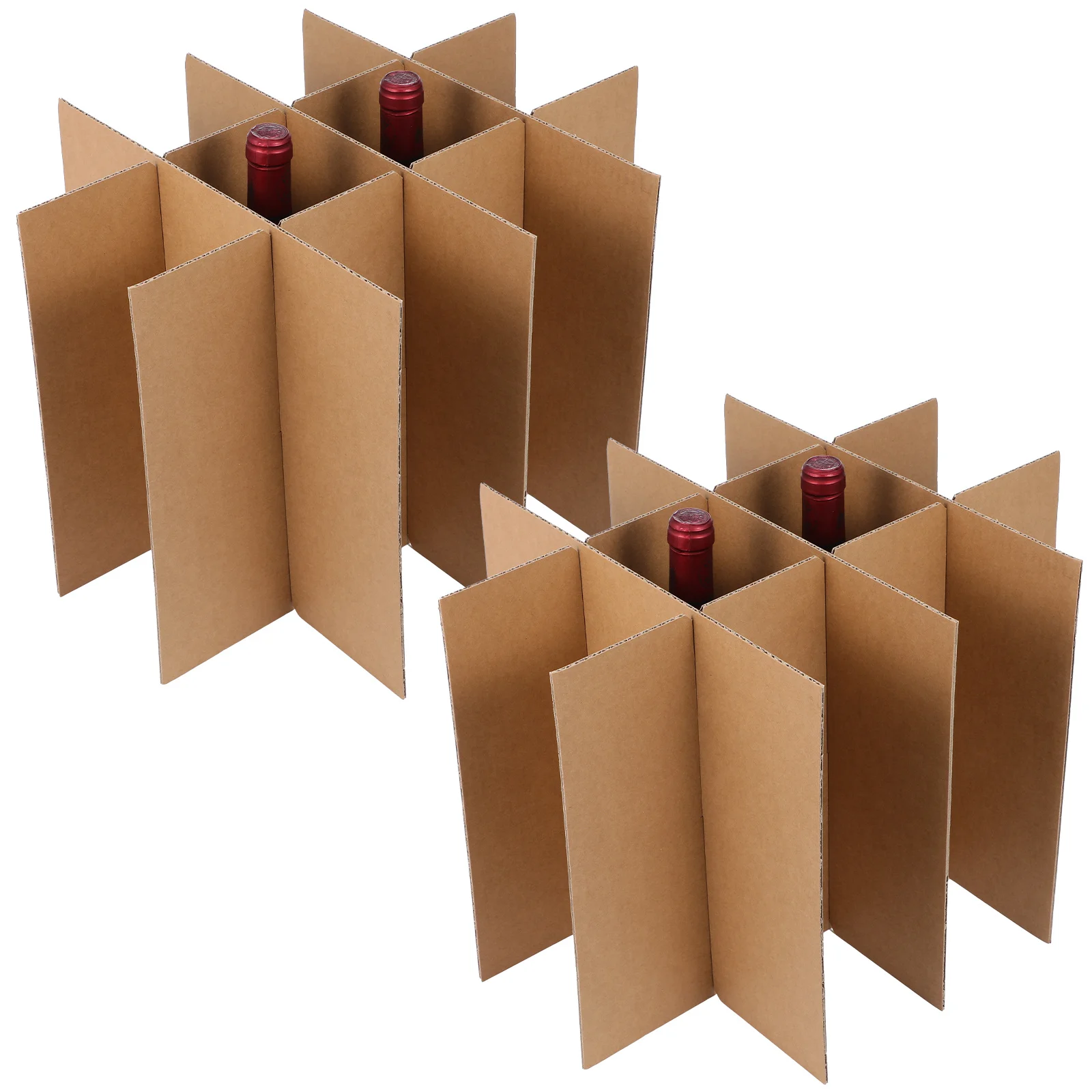 Generic 5pcs Medium Moving Boxes Kit with Corrugated Dividers for Kitchen Storage Packing Supplies Beige Paper Box